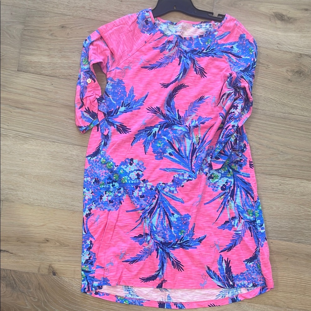 Floral Pink and Blue Women's Dress